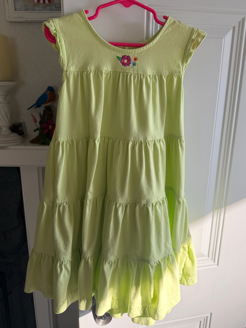 Hanna Andersson floral embroidered twirl dress size 4T